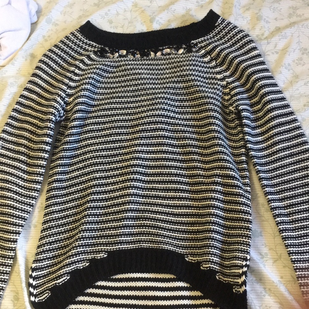 Sugar Rush Girls Black and white sweater